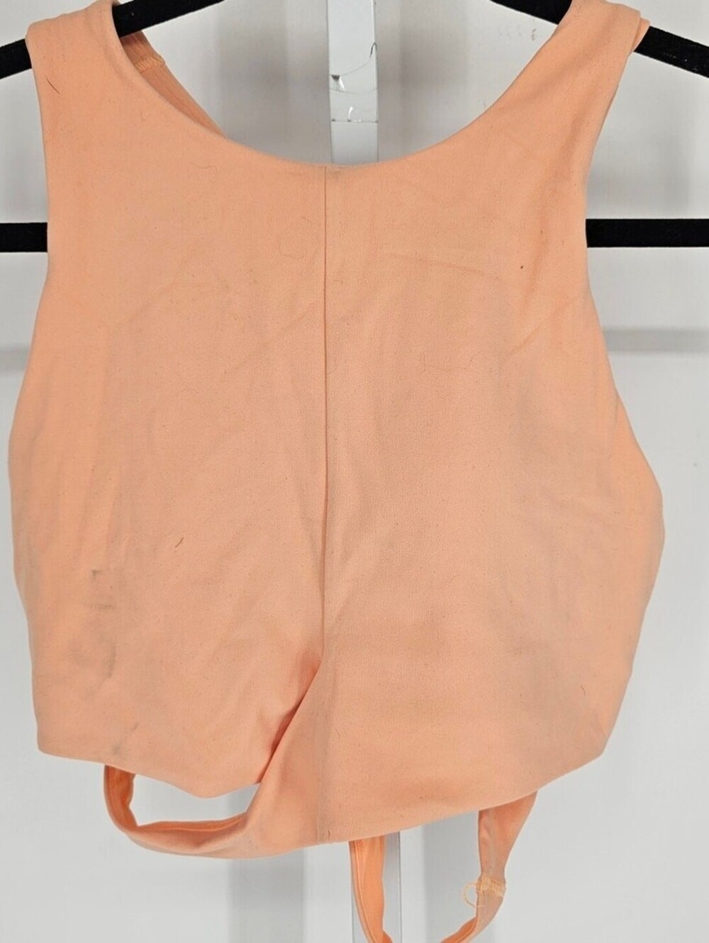 Athleta Conscious Cut Out Crop Top D-DD 988051 Peach Workout Tank Womens Sz M